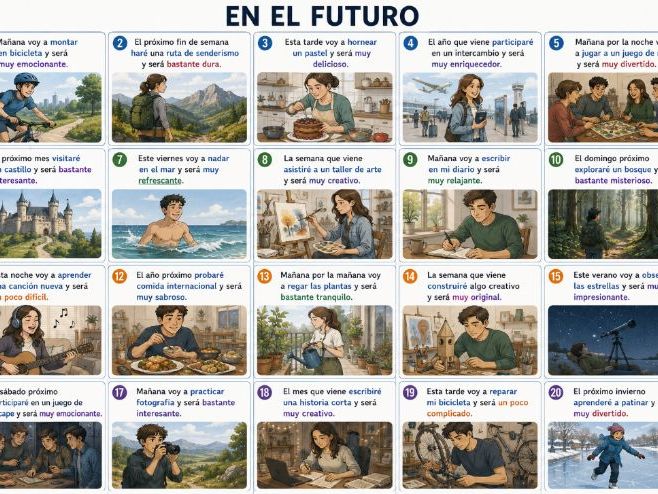 Spanish GCSE tenses revision for listening, reading, writing exams