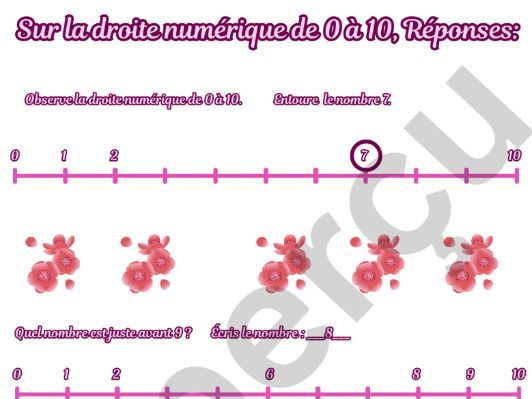Droite numérique  –  | Printemps & Saint-Valentin