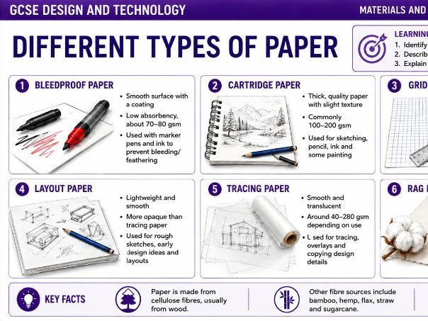 Lesson 9 Paper and board KS4 DT AQA
