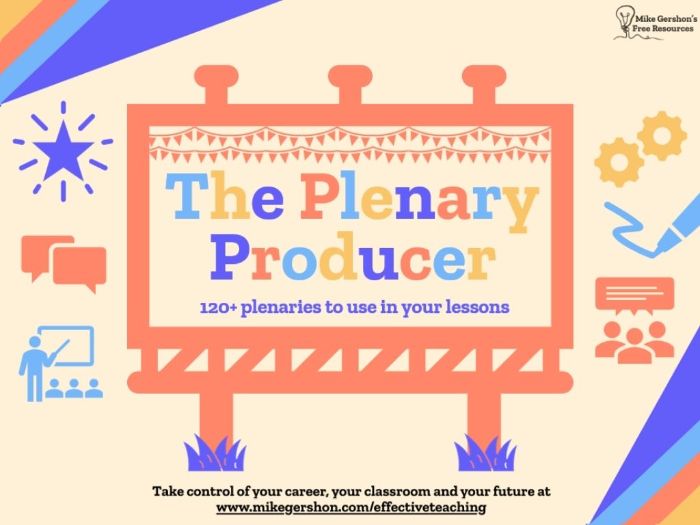 The Plenary Producer - 120+ Plenaries