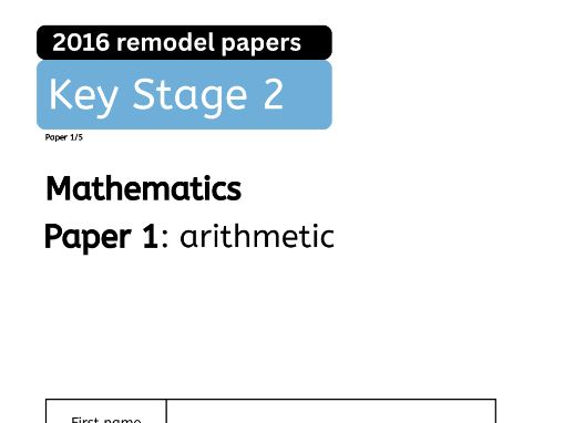 2016 Arithmetic remodel SATs papers
