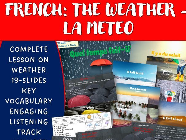 French Weather Lesson | Speaking, Listening & Writing | Present tense