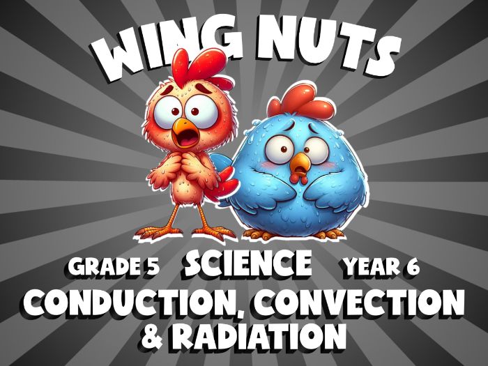 Conduction, Convection & Radiation WING NUTS Science Game | No-Prep Year 6 Review Activity