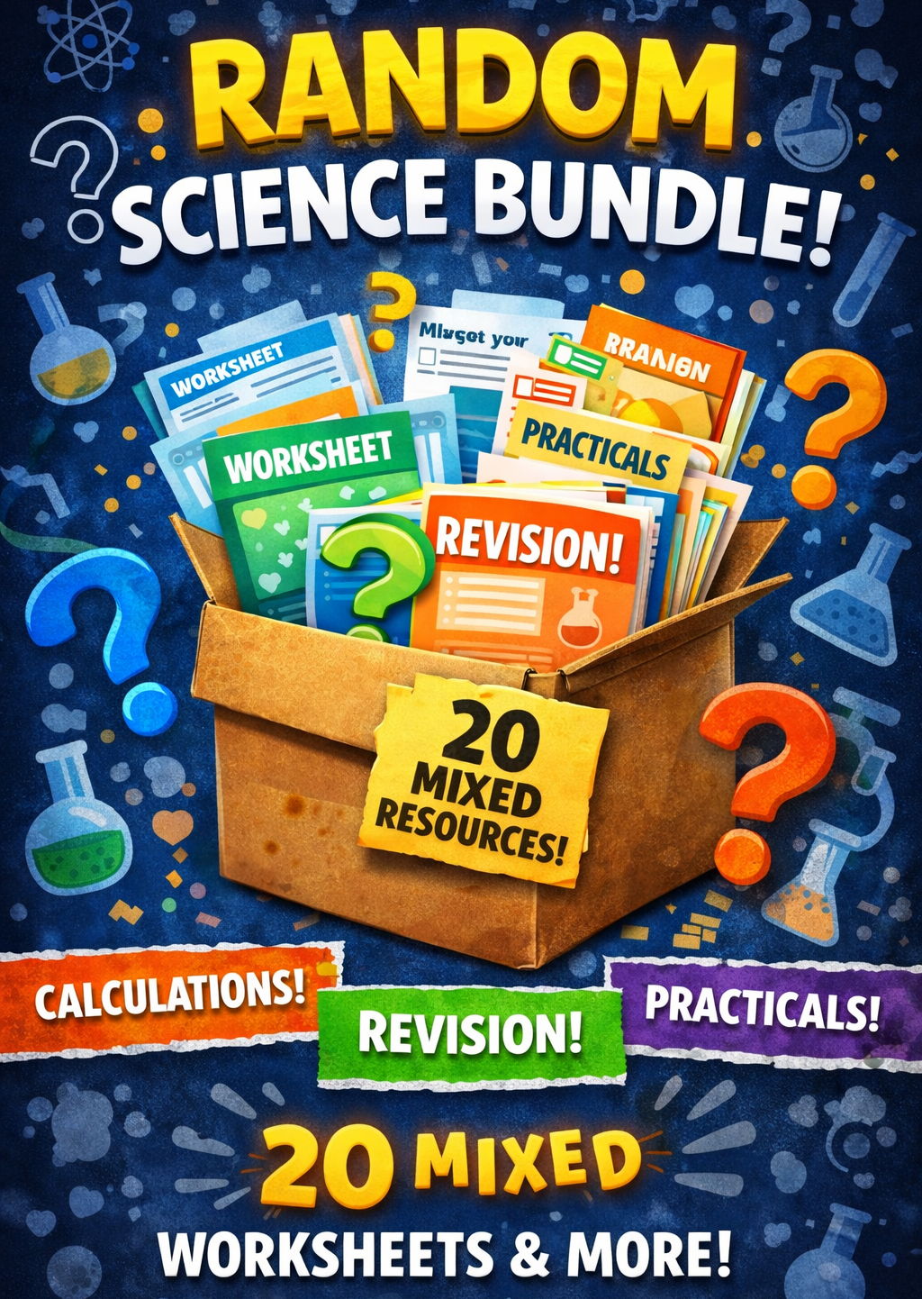 THE BIG ONE - GCSE Science random revision bundle - 20 items.