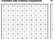 Paises de habla hispana - Sopa de letras