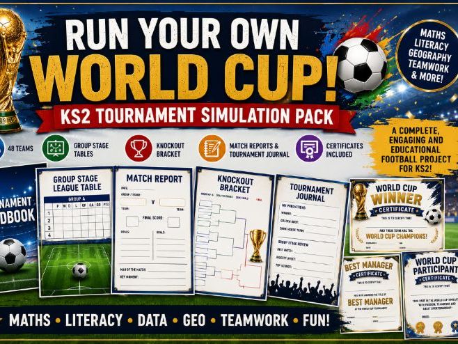 Run Your Own World Cup! KS2 FIFA World Cup Tournament Simulation Pack