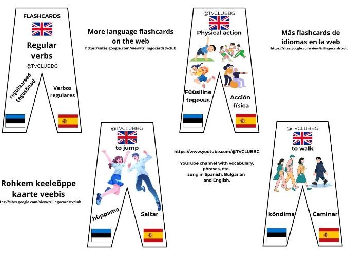 English Estonian Spanish 75 flashcards verbs