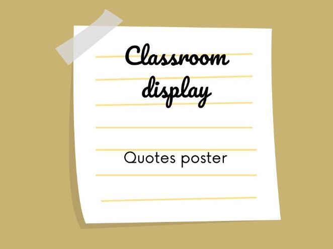 Quotes Poster Classroom