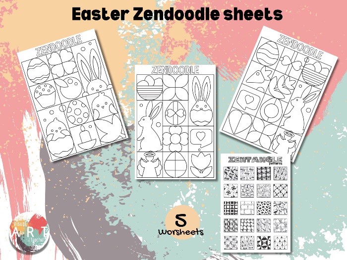 Easter Zendoodle sheets