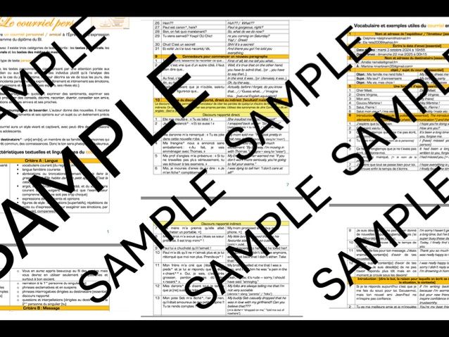 Writing an informal email French B IBDP conventions and useful vocabulary and phrases