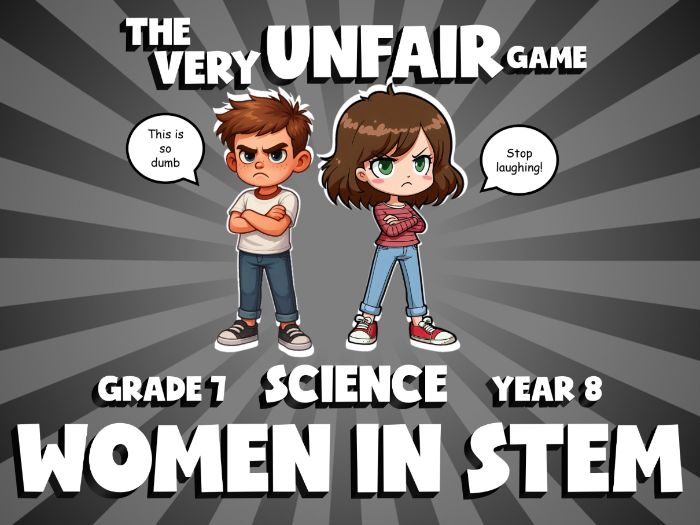 Women in STEM VERY UNFAIR GAME | No-Prep Year 8 Science Review Activity