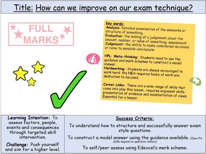 Edexcel IGCSE: Paper 1 Germany Skills