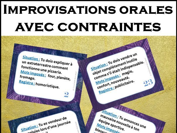 Improvisations orales avec contraintes - 28 CÀT