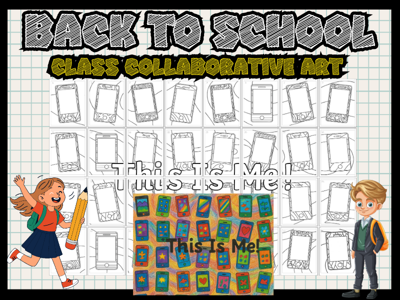 Back to School Collaborative Art Project | Class Mural | 30+ Student Designs