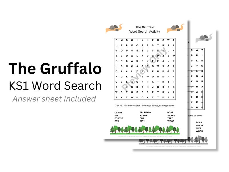 The Gruffalo KS1 Word Search Activity