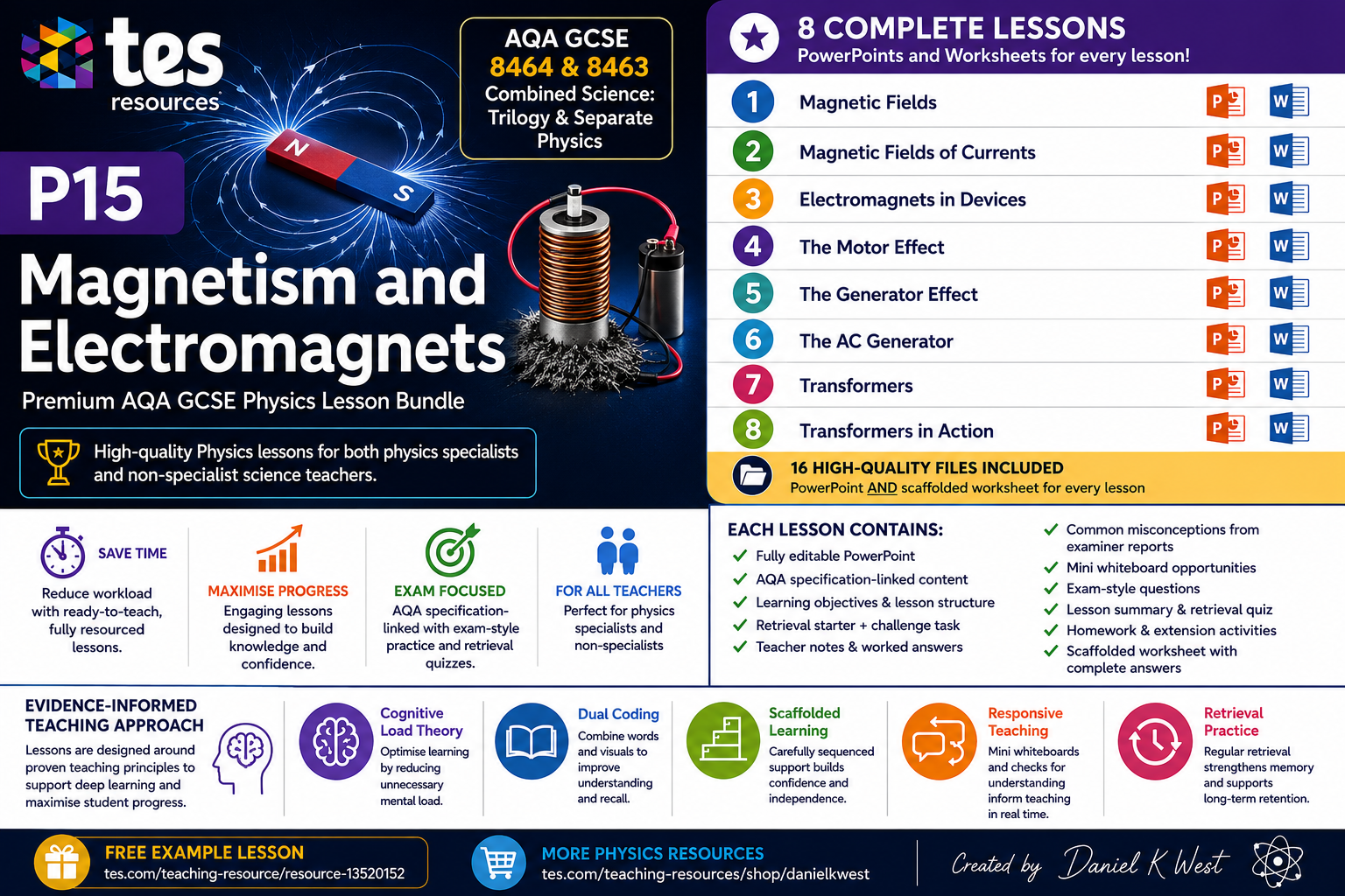 P15 Magnetism and Electromagnets (AQA 1-9 Combined Trilogy & Separate Physics)