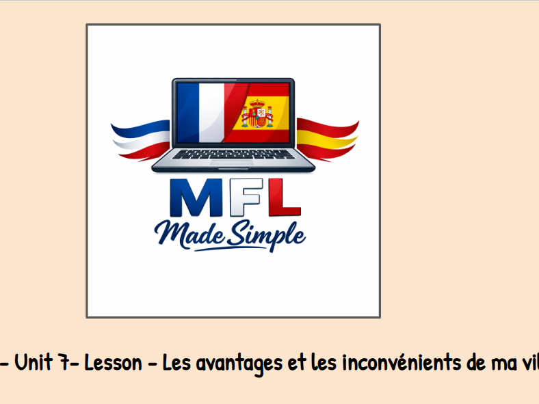 KS4- Unit 7- Lesson - Les avantages et les inconvénients de ma ville