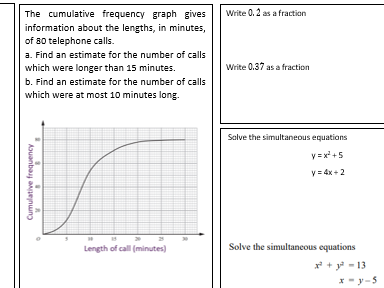 Maths GCSE 9-1 revision grids higher