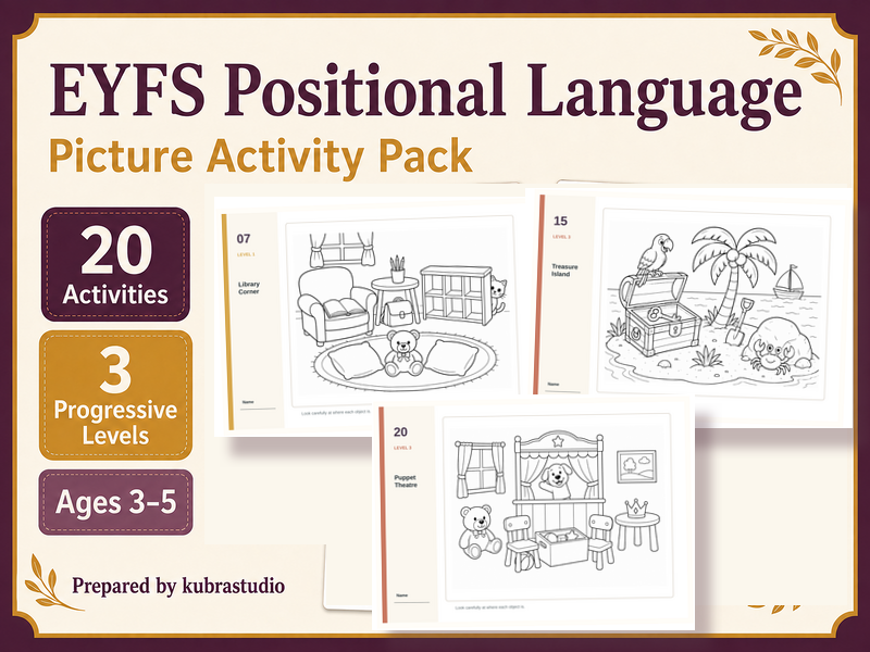 EYFS Positional Language Picture Activities