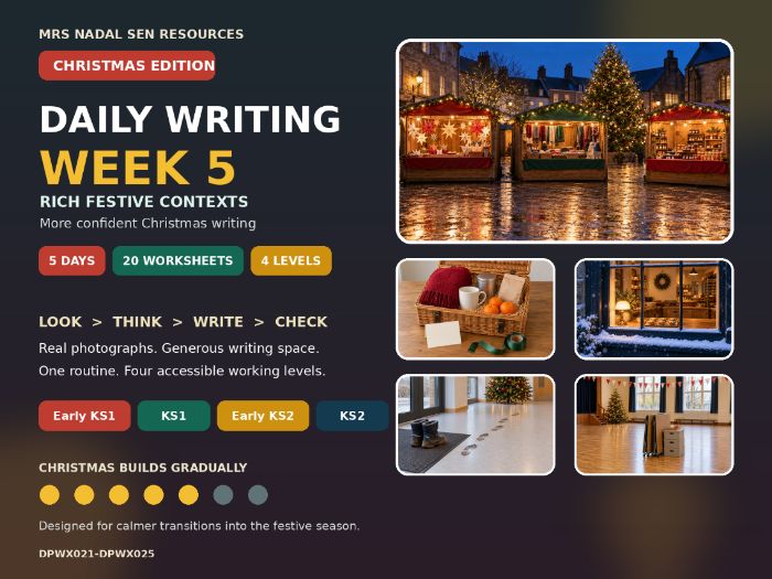 Daily Writing Christmas Edition Week 5 | SEN | 4 Levels