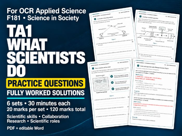 OCR AAQ Applied Science – F181 TA1 What Scientists Do: Practice Questions