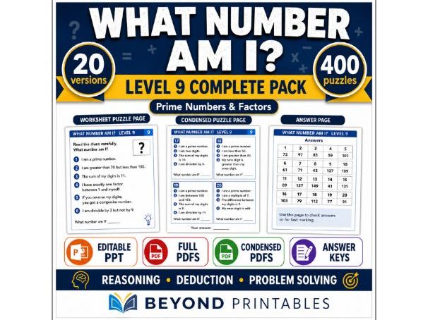 What Number Am I? Level 09: Rounding Bounds | 20-Version Bundle