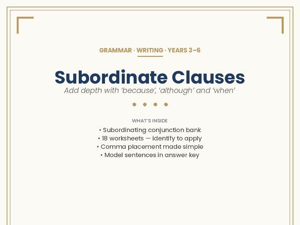 Subordinate Clauses Pack