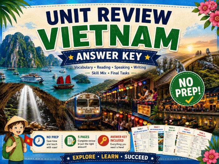 Explore Vietnam! ESL Review Activities