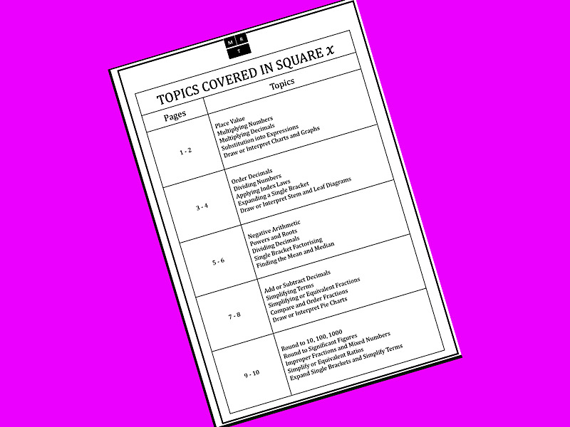FREE FOUNDATION MATHS LESSON STARTER QUESTION BOOKLET