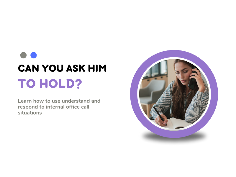 Office Phone English ESL Lesson | Putting Someone on Hold & Taking Messages | A2-B1