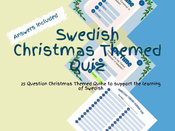 Swedish Christmas Themed Quiz Game Activity