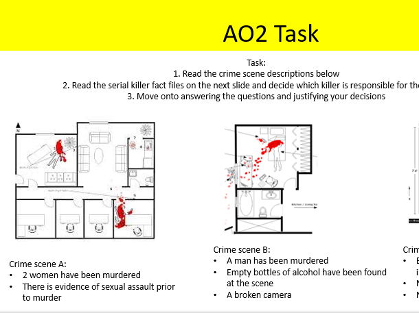 AQA Psychology bottom up offender profiling