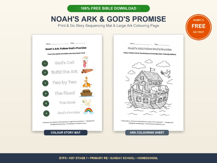 FREE Noah's Ark Story Sequencing & Activity Sheet | Primary RE EYFS KS1