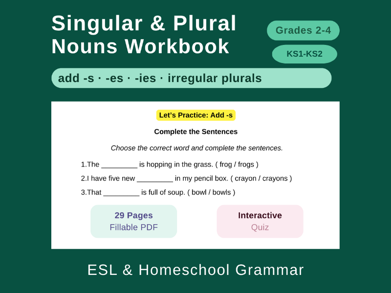 Singular & Plural Nouns: US English