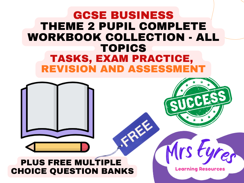Edexcel GCSE Business Theme 2 Student Workbook Bundle | Topics 2.1–2.5 | 200+ Pages | Revision, Exam Practice & MCQs