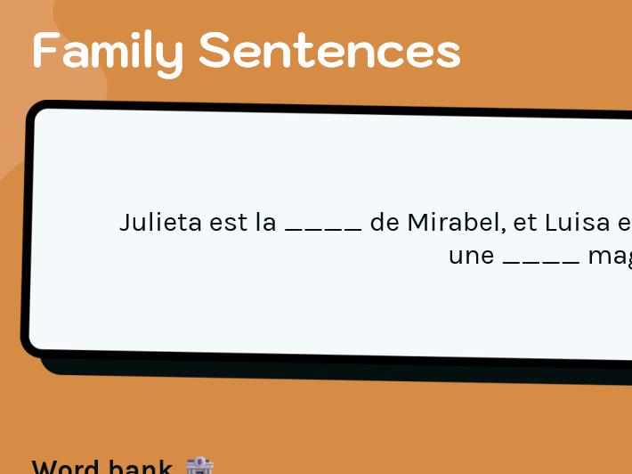 Year 7 French Cover Lesson | Family & House Vocabulary | Encanto-Inspired