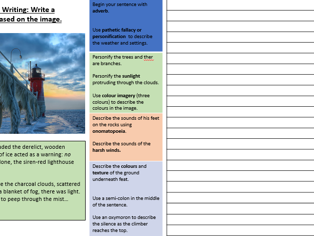 structure strips creative writing