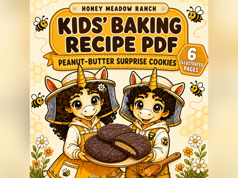 Peanut Butter Stuffed Cookie Recipe for Kids | Baking Life Skills Activity PDF