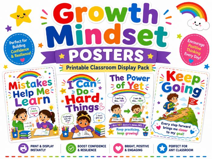Growth Mindset Posters | Classroom Display