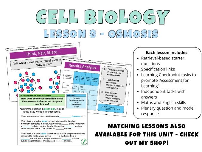 GCSE Cell Biology - Osmosis Complete Lesson