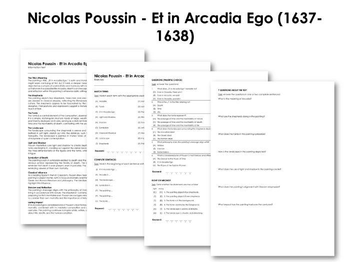 Nicolas Poussin Et in Arcadia Ego (16371638) Teaching Resources