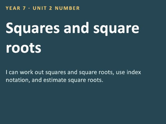 Squares and Roots