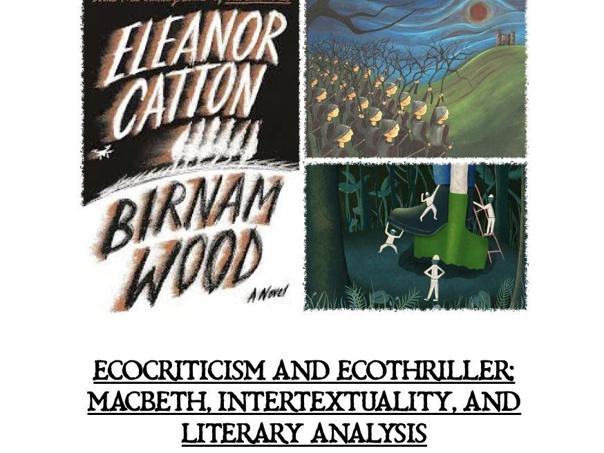 Birnam Wood by Eleanor Catton: Novel Study / Literary Analysis Packet (Macbeth Intertextuality)