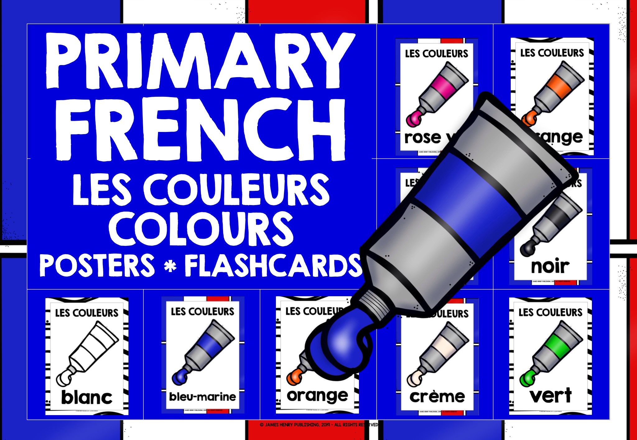 PRIMARY FRENCH COLOURS POSTERS FLASHCARDS Teaching Resources