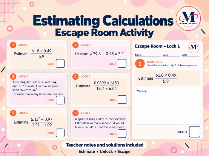 Estimating Calculations | Escape Room Activity