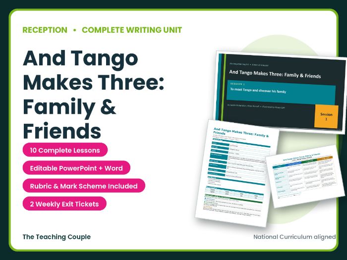 And Tango Makes Three: Family & Friends | Reception English Unit | 10