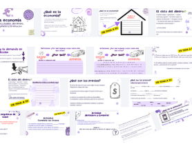 Spanish PPT & PDF lesson on la Economia para Adolescentes KS4/KS5