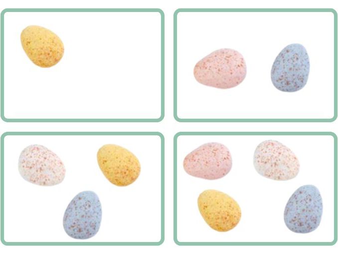 Subitising Mini Eggs to 5