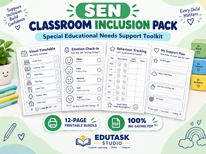 SEN Classroom Inclusion & Behavior Support Pack | Special Educational Needs Toolkit