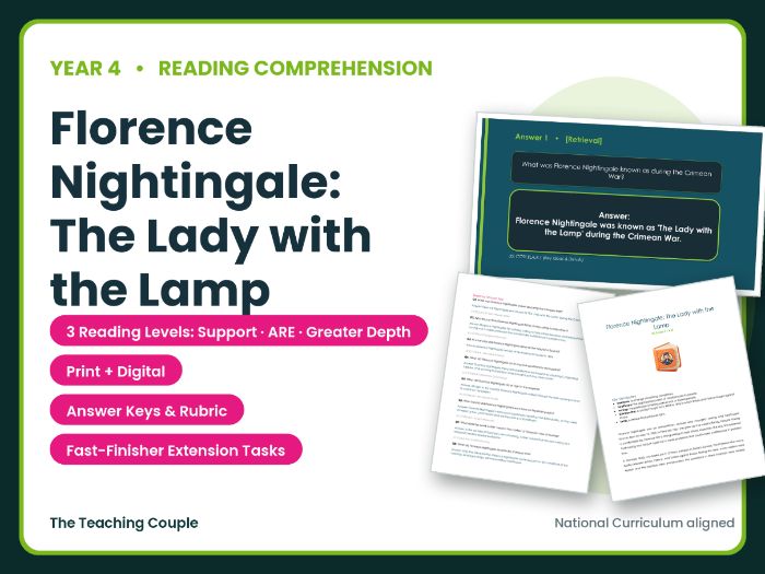Florence Nightingale: The Lady with the Lamp Reading Comprehension | Year 4 (KS2)